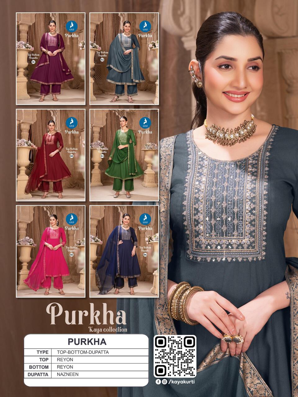 Kaya Kurti Purkha Anarkali Suits Catalog collection 8