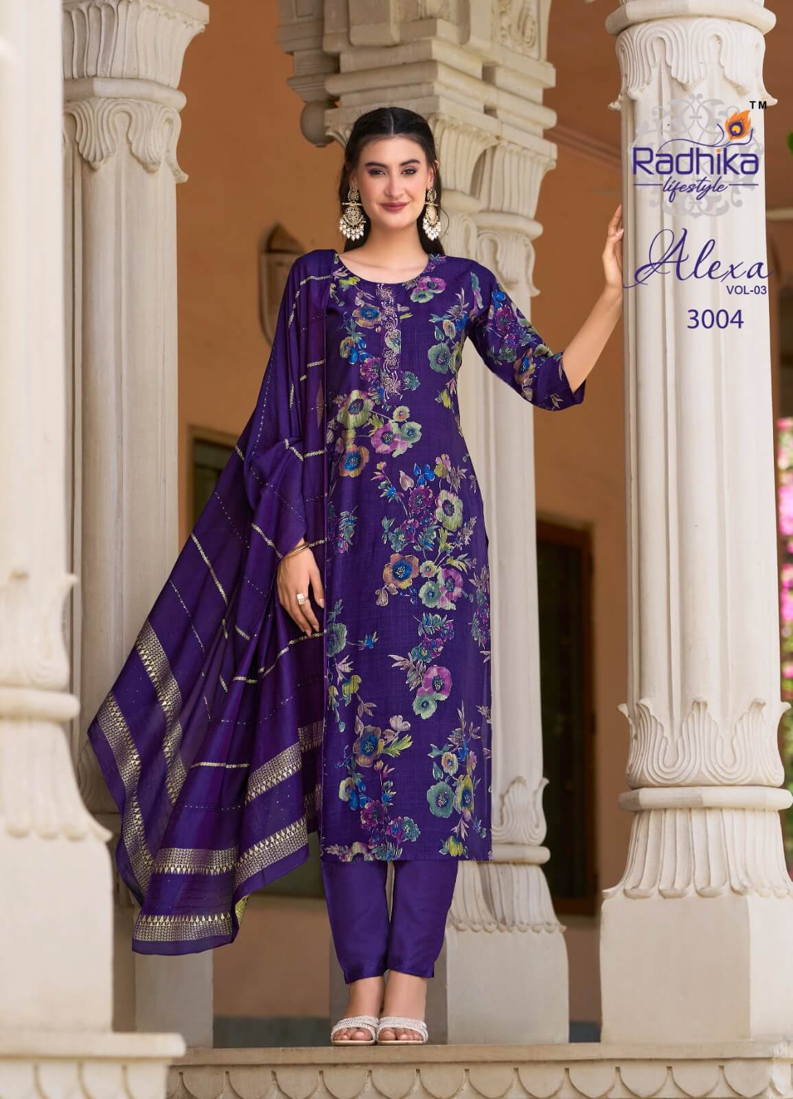 Radhika Lifestyle Alexa Vol 3 Printed Salwar Kameez Catalog collection 6