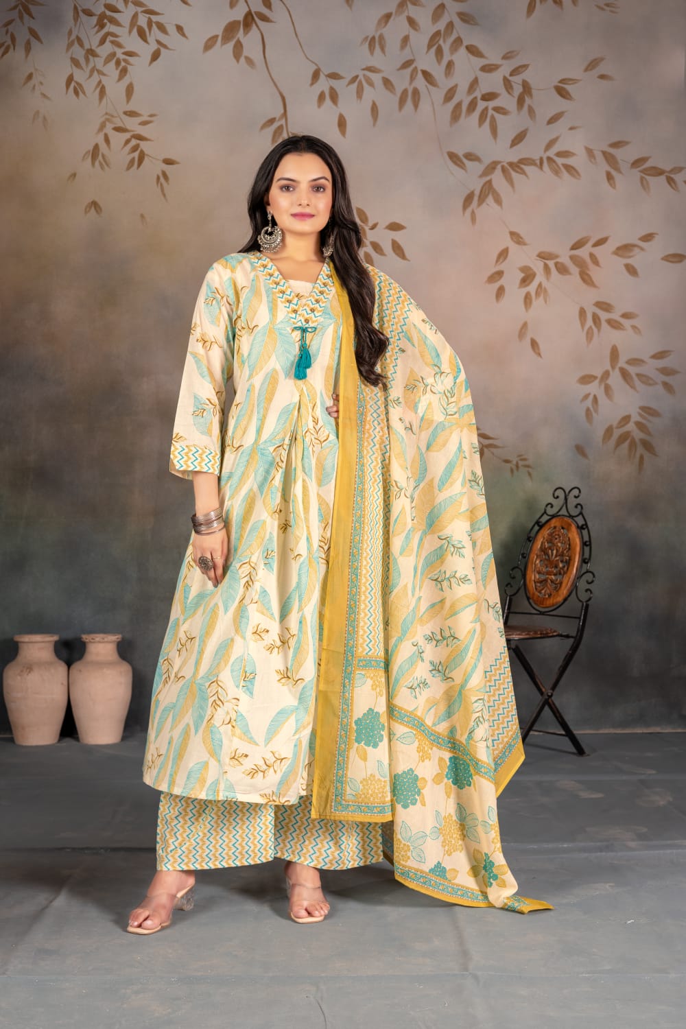 Aarvee Creation Setwise Cotton Salwar Kameez Size Set collection 1