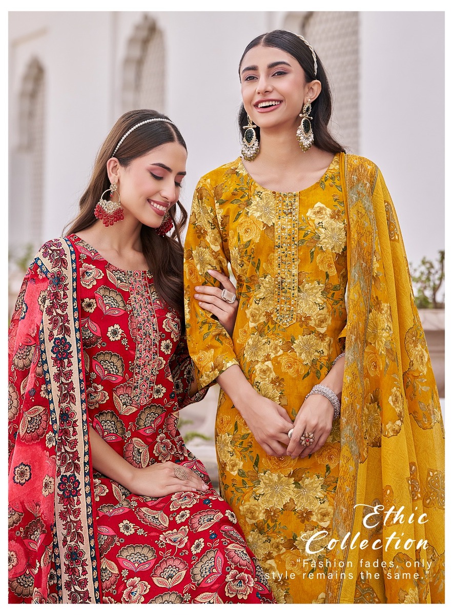 Radhika Lifestyle Poshak Vol 1 Cotton Salwar Kameez Catalog collection 1