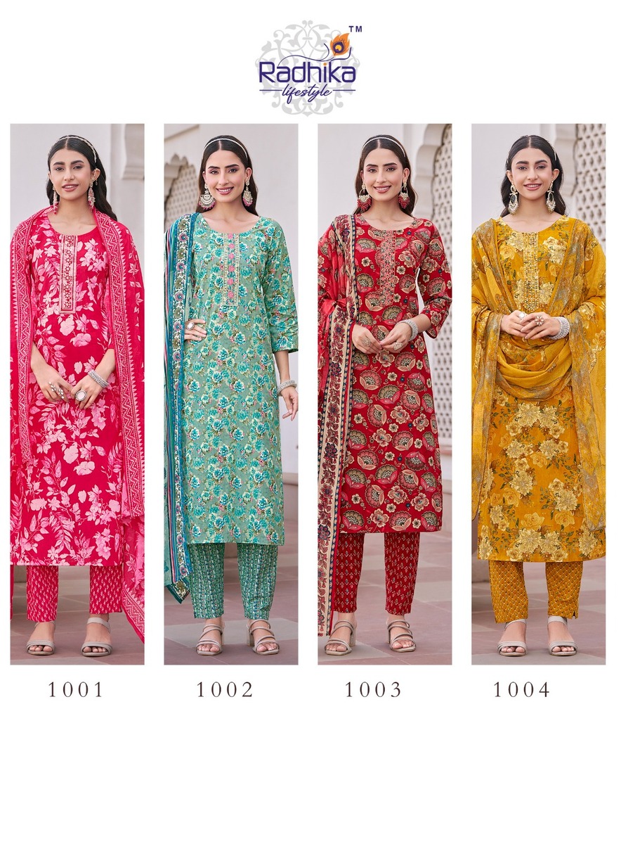 Radhika Lifestyle Poshak Vol 1 Cotton Salwar Kameez Catalog collection 3