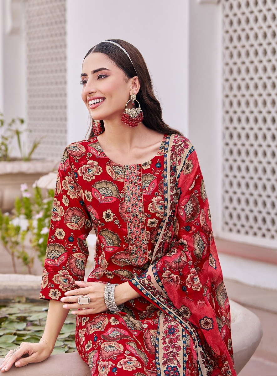 Radhika Lifestyle Poshak Vol 1 Cotton Salwar Kameez Catalog collection 19