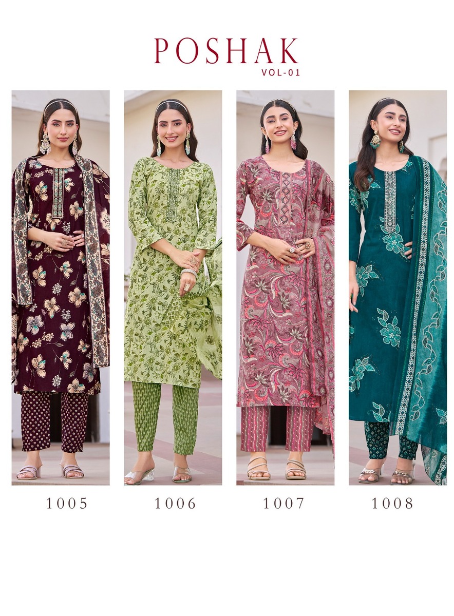 Radhika Lifestyle Poshak Vol 1 Cotton Salwar Kameez Catalog collection 4