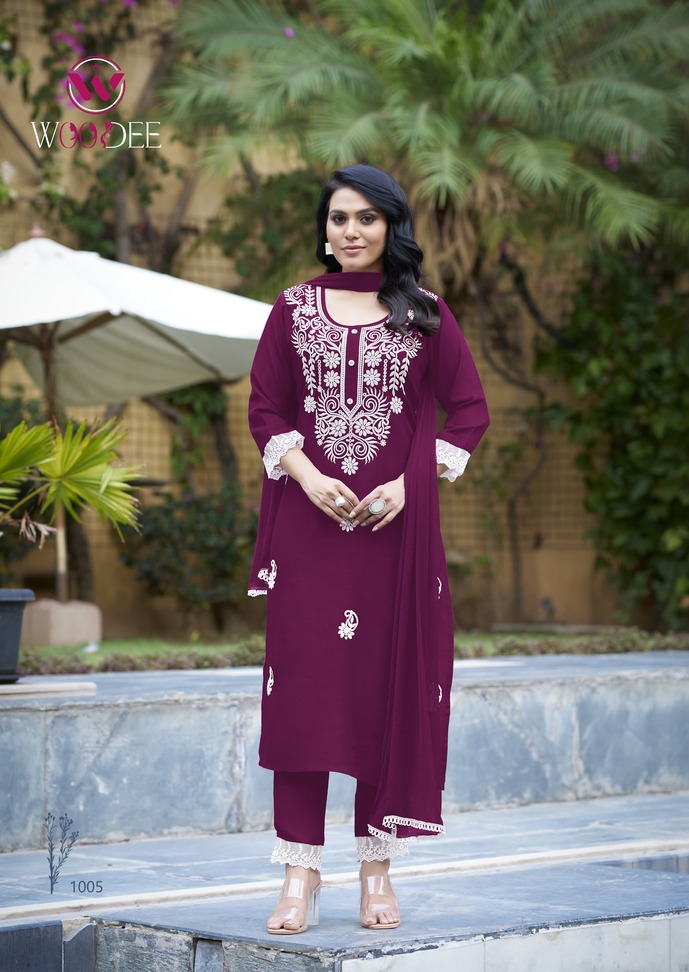 Woodee White Lotus Readymade Dress Catalog collection 3
