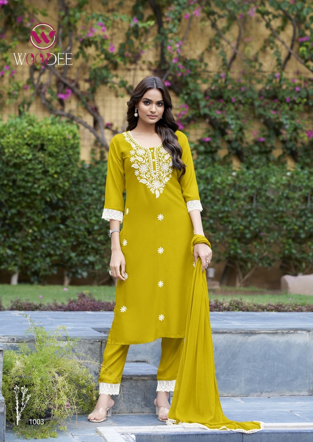 Woodee White Lotus Readymade Dress Catalog collection 6