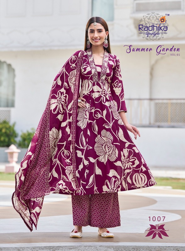 Radhika Lifestyle Summer Garden Printed Salwar Kameez Catalog collection 9
