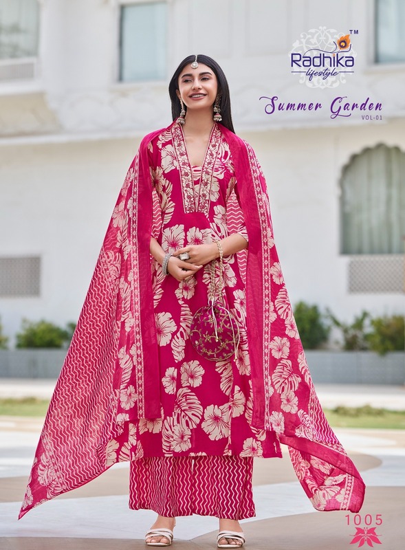 Radhika Lifestyle Summer Garden Printed Salwar Kameez Catalog collection 13
