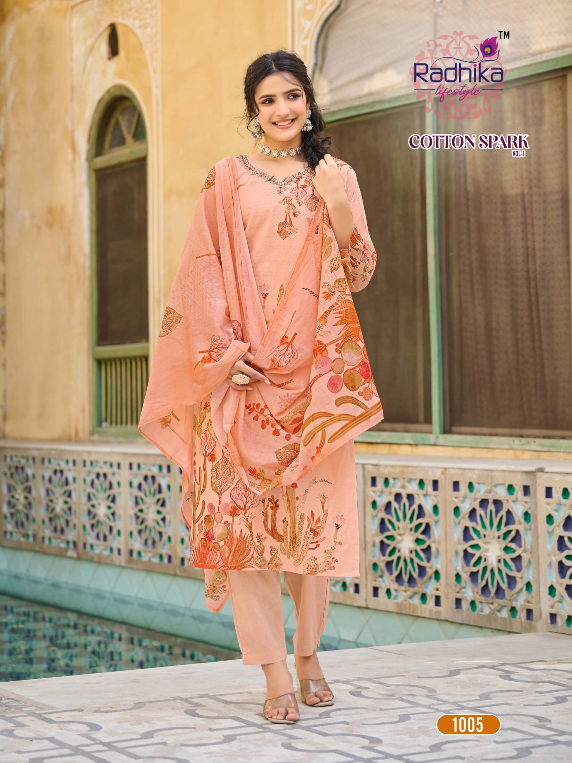 Radhika Lifestyle Cotton Spark Printed Salwar Kameez Catalog collection 5