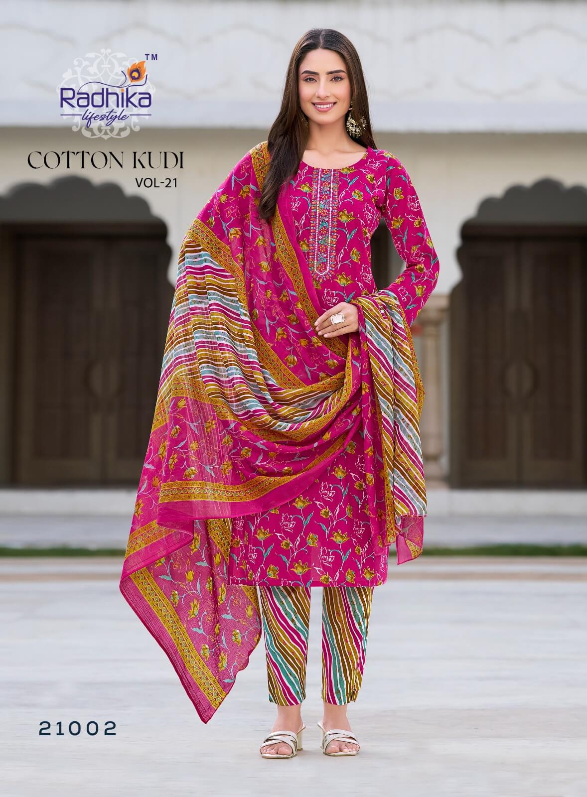Radhika Lifestyle Cotton Kudi Vol 21 Salwar Kameez Catalog collection 10