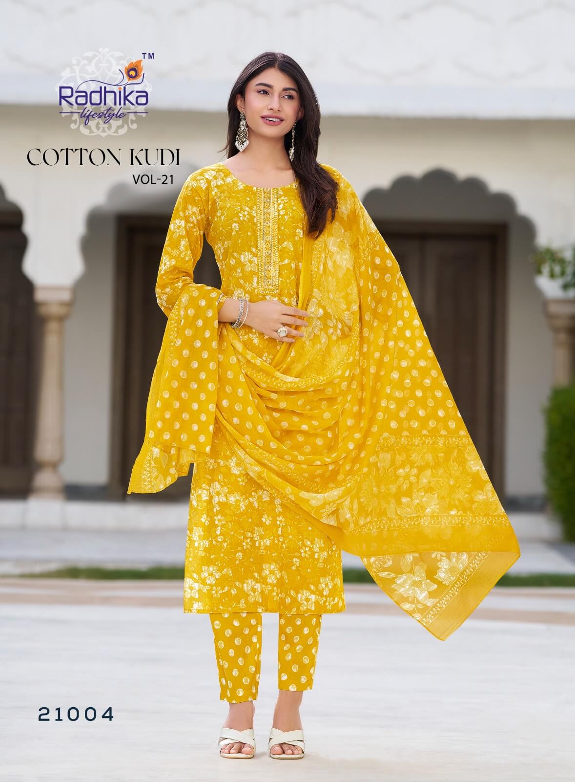 Radhika Lifestyle Cotton Kudi Vol 21 Salwar Kameez Catalog collection 15