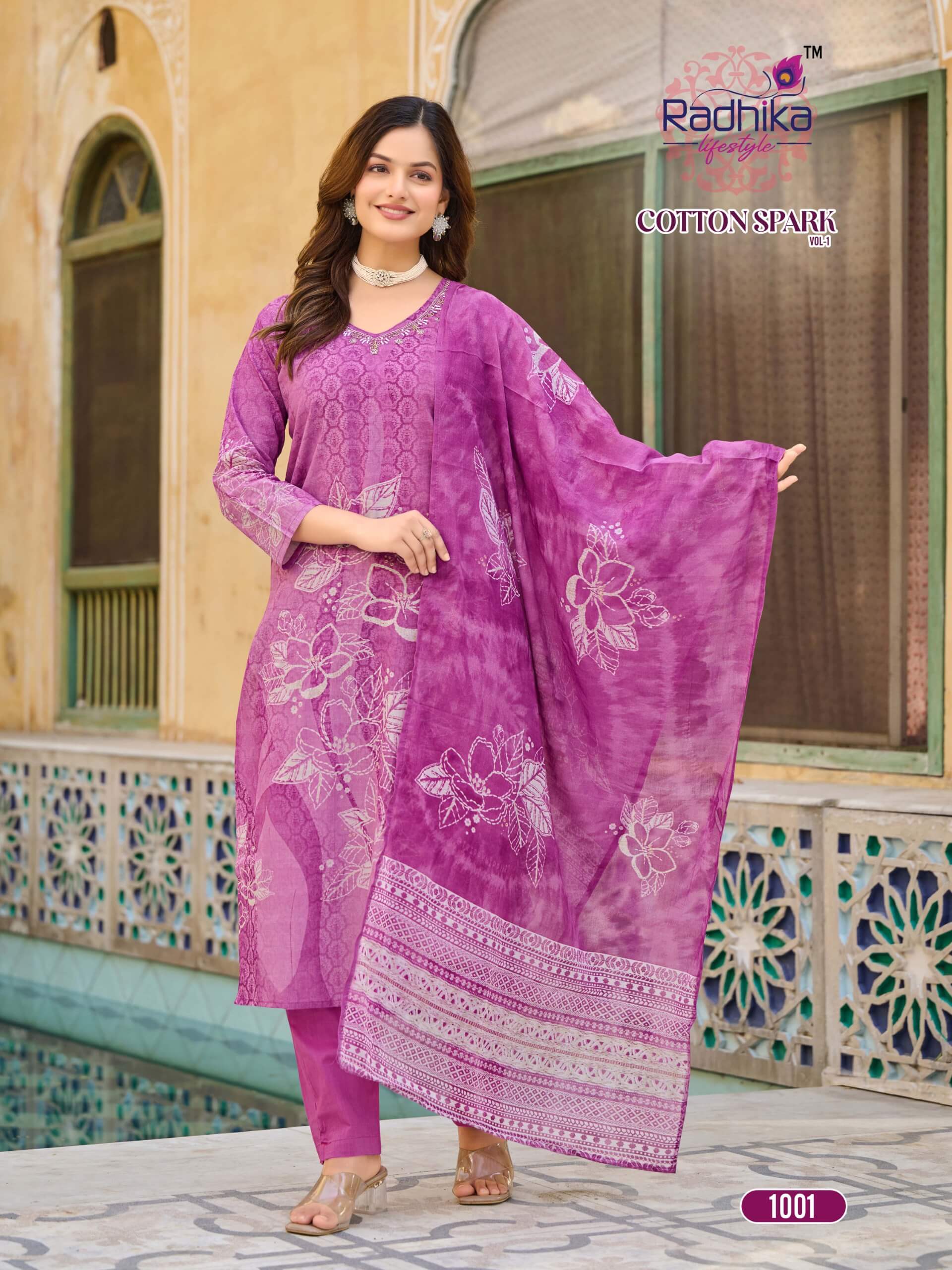 Radhika Lifestyle Cotton Spark Printed Salwar Kameez Catalog collection 9