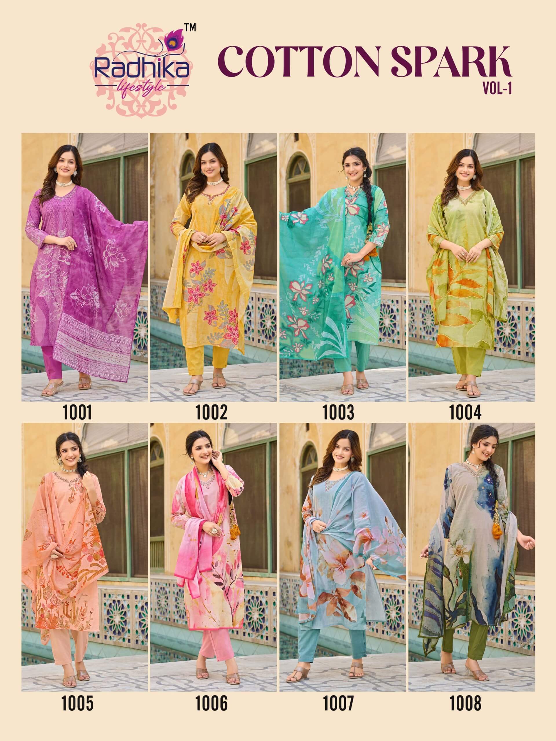 Radhika Lifestyle Cotton Spark Printed Salwar Kameez Catalog collection 1