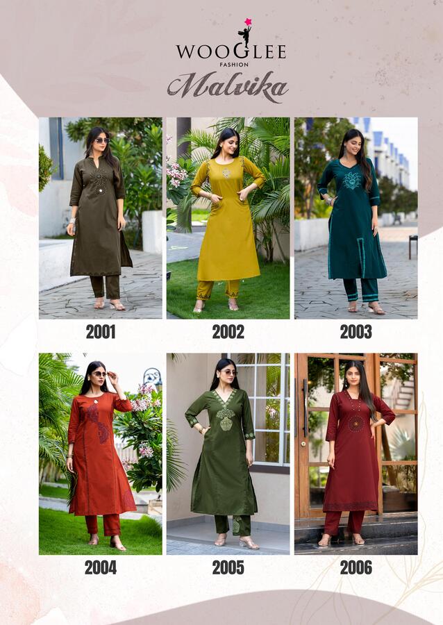 Wooglee Fashion Malvika Kurtis With Bottom Catalog collection 10