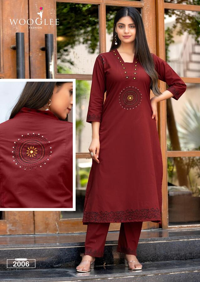 Wooglee Fashion Malvika Kurtis With Bottom Catalog collection 1