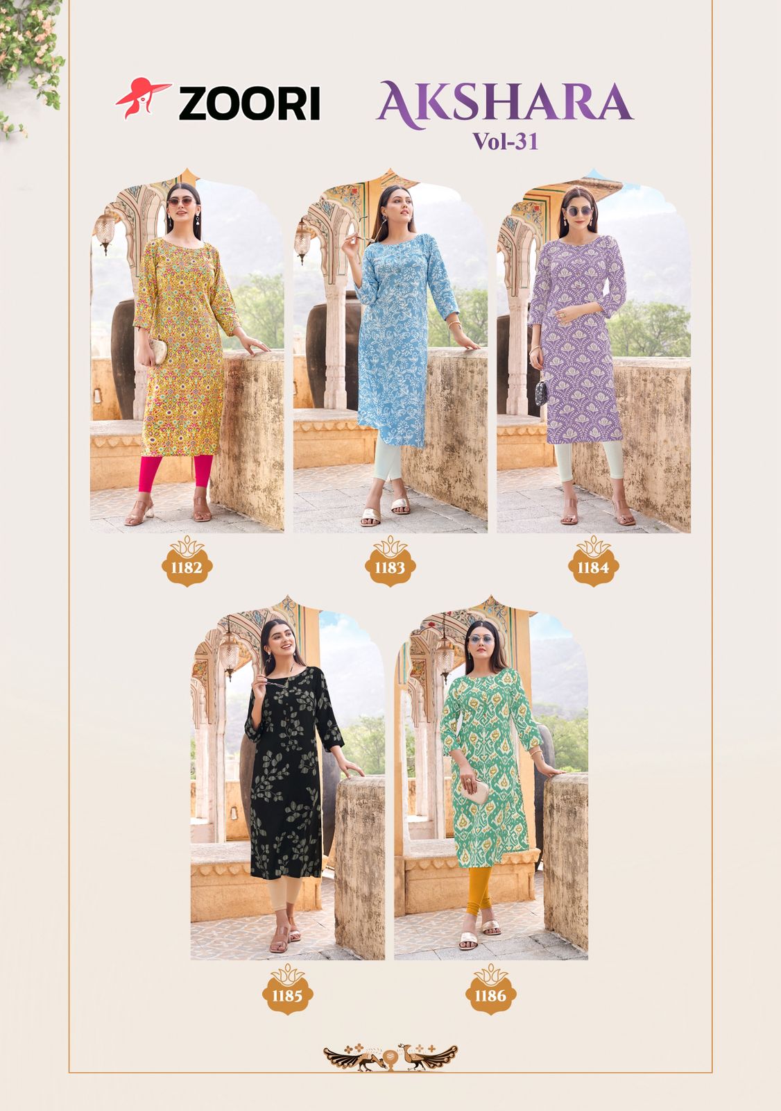 Zoori Akshara Vol 31 Rayon Kurti Catalog collection 1