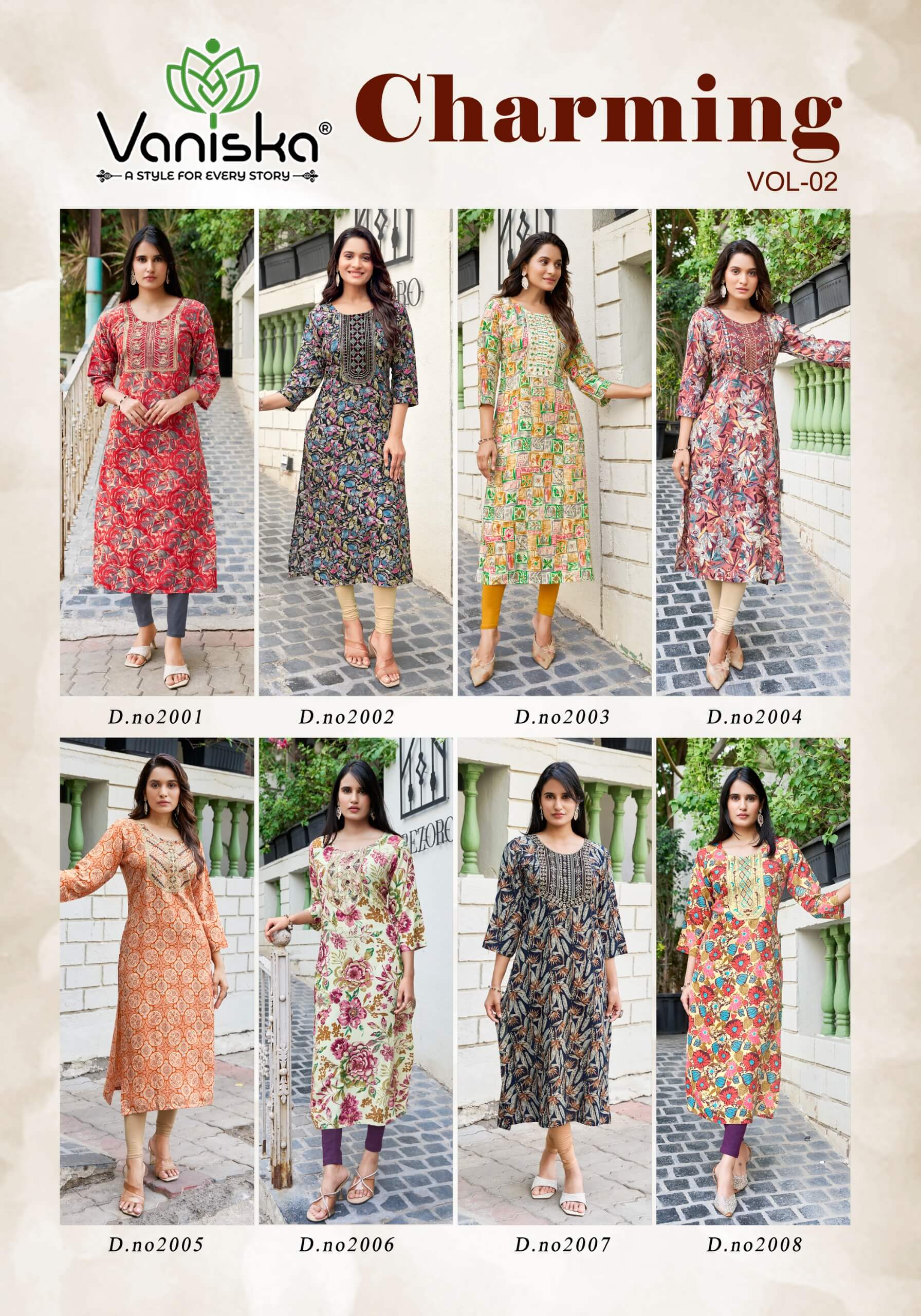 Vaniska Charming Vol 2 Rayon Kurti Catalog collection 8