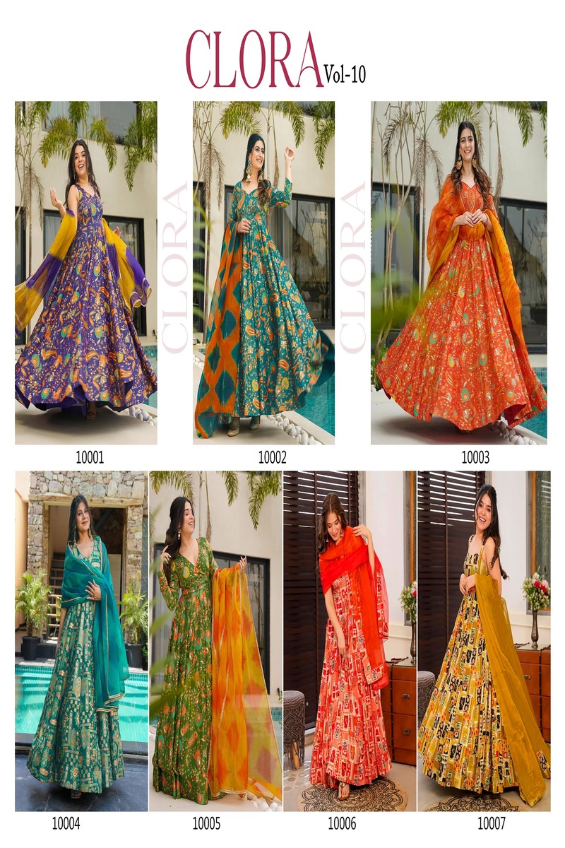 Clora Vol 10 Anarkali Kurti With Dupatta Catalog collection 2