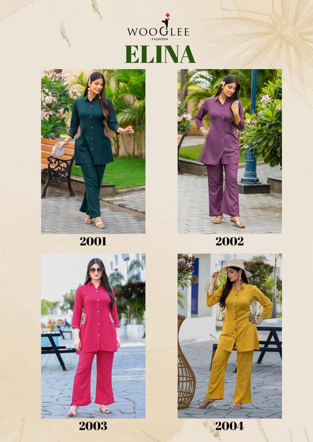 Wooglee Fashion Elina Co Ord Set Catalog at Wholeale Rate collection 1