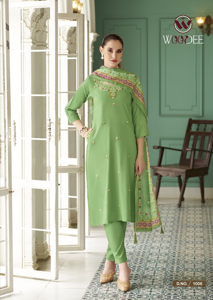 Woodee Chitra Kurti Palazzo Set With Dupatta Catalog collection 2