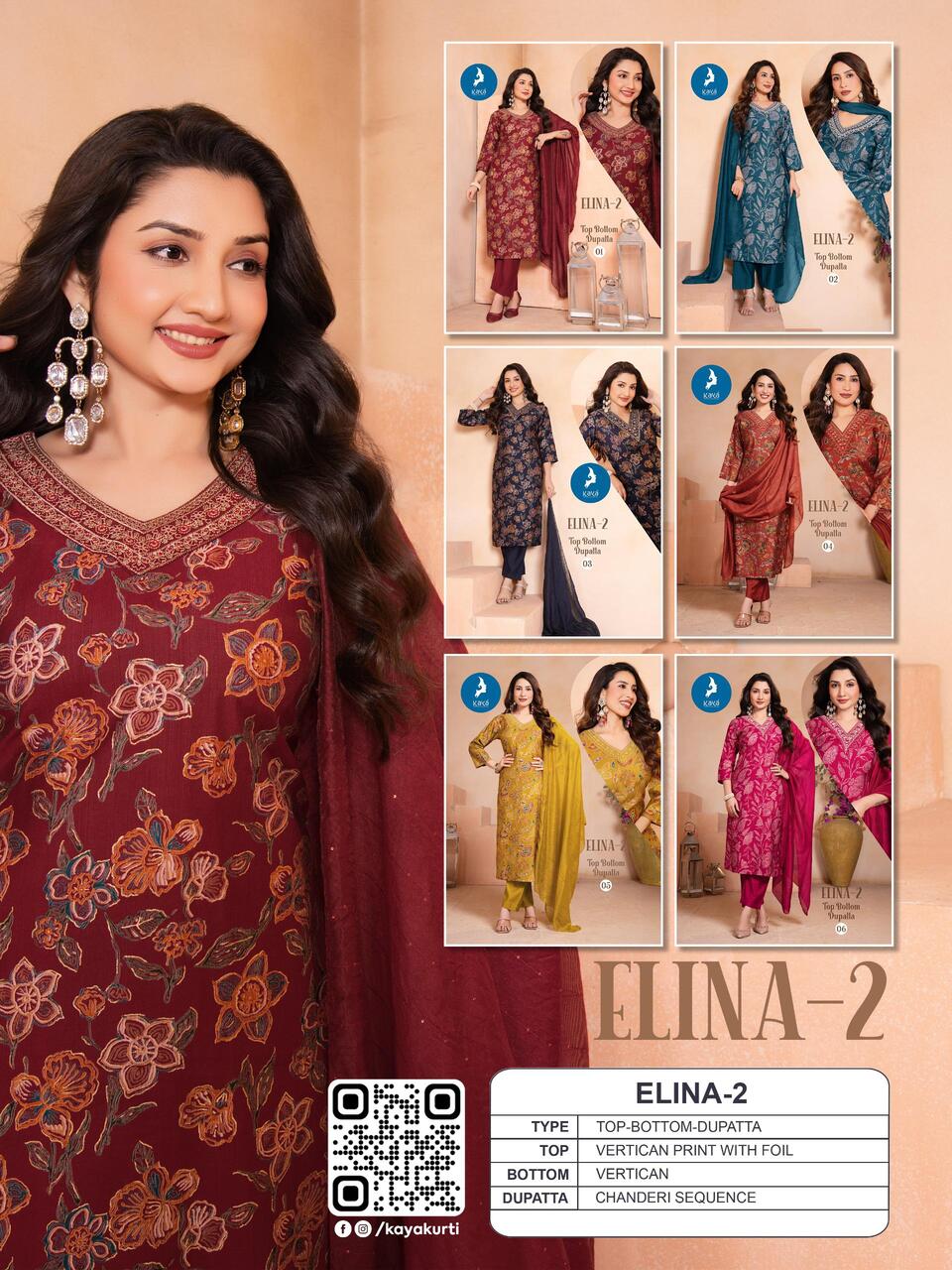Kaya Kurti Elina Vol 2 Printed Salwar Kameez Catalog collection 7