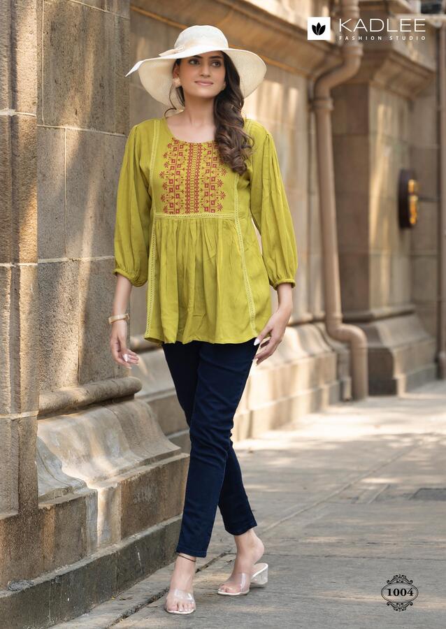 Kadlee Crystal Rayon Kurti Catalog collection 4