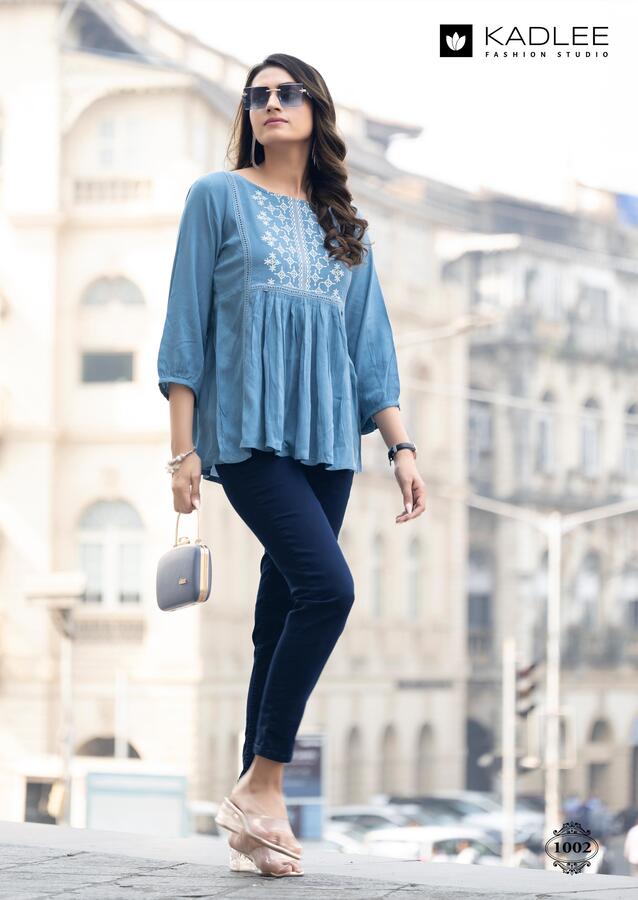 Kadlee Crystal Rayon Kurti Catalog collection 6