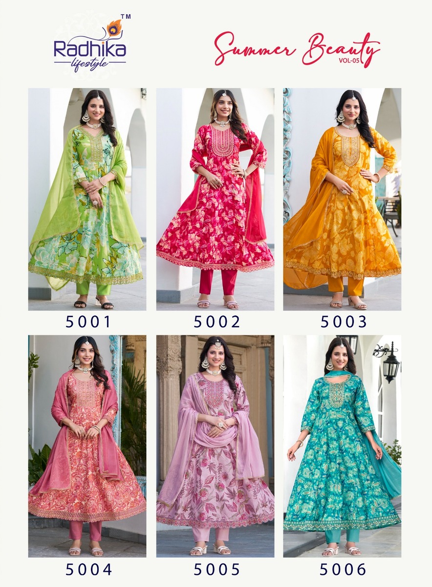 Radhika Lifestyle Summer Beauty Vol 5 Anarkali Suits Catalog collection 14