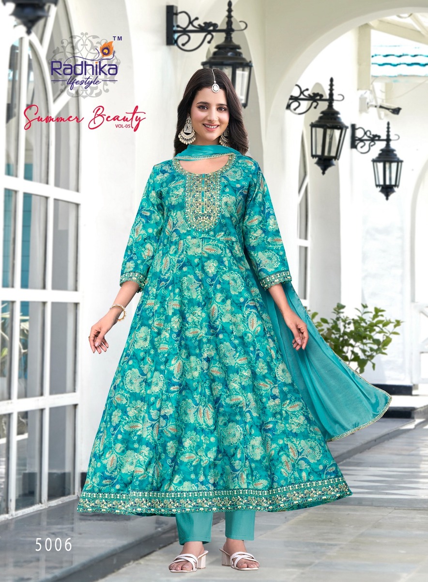 Radhika Lifestyle Summer Beauty Vol 5 Anarkali Suits Catalog collection 13