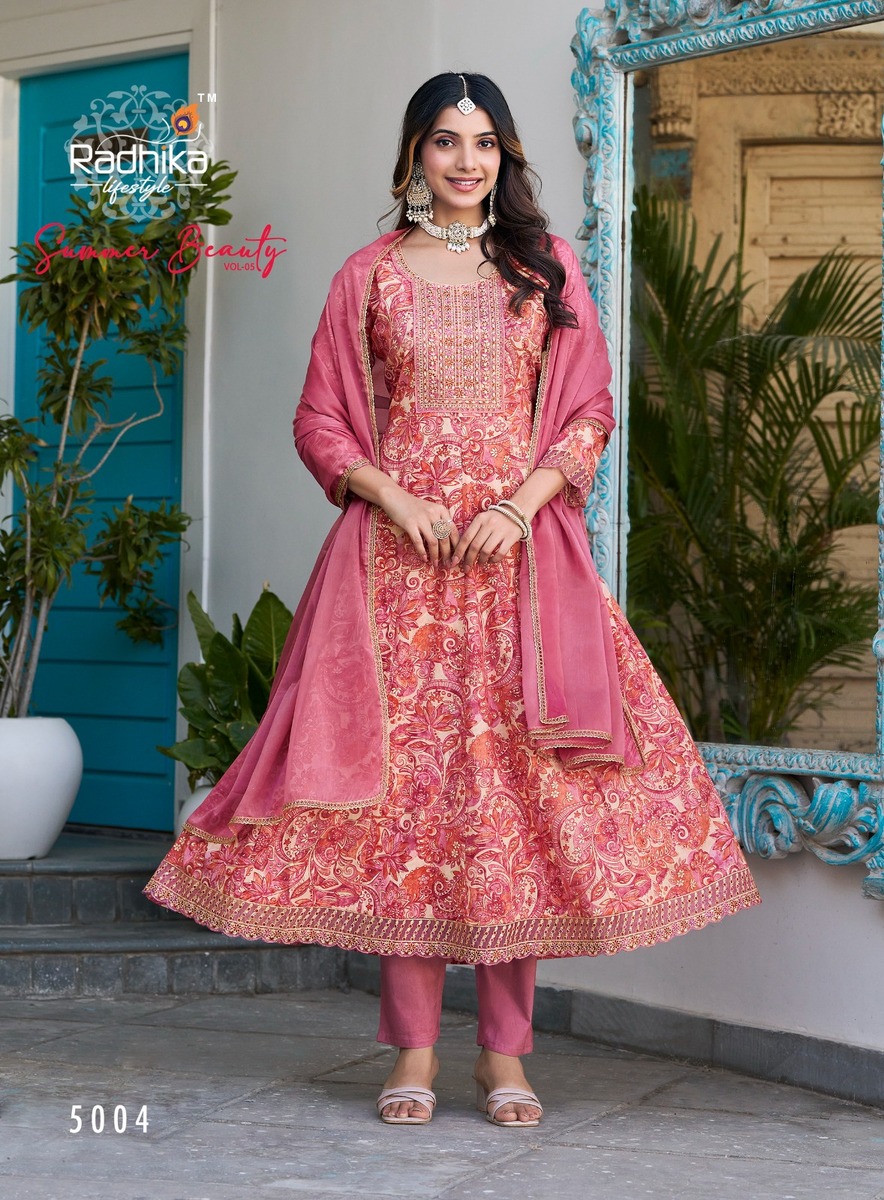 Radhika Lifestyle Summer Beauty Vol 5 Anarkali Suits Catalog collection 4