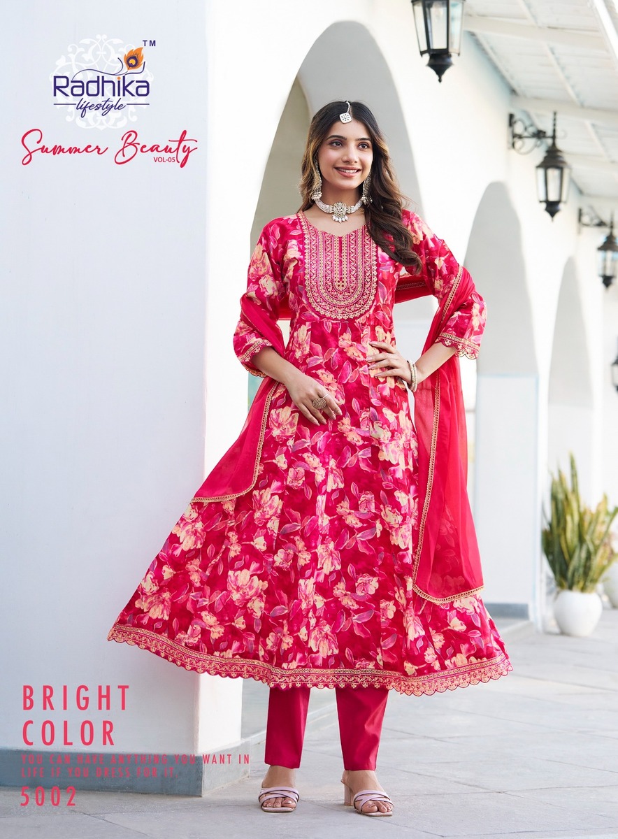 Radhika Lifestyle Summer Beauty Vol 5 Anarkali Suits Catalog collection 8