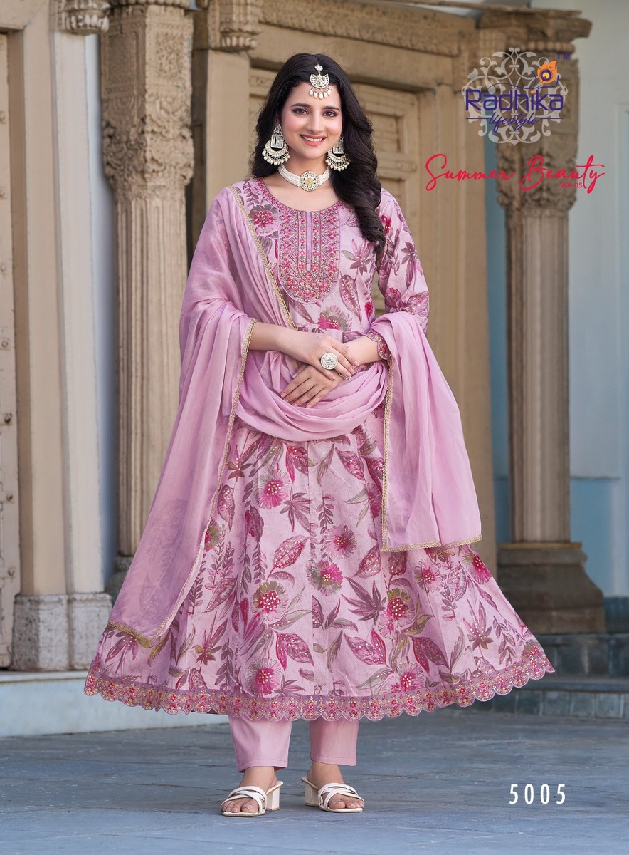Radhika Lifestyle Summer Beauty Vol 5 Anarkali Suits Catalog collection 2