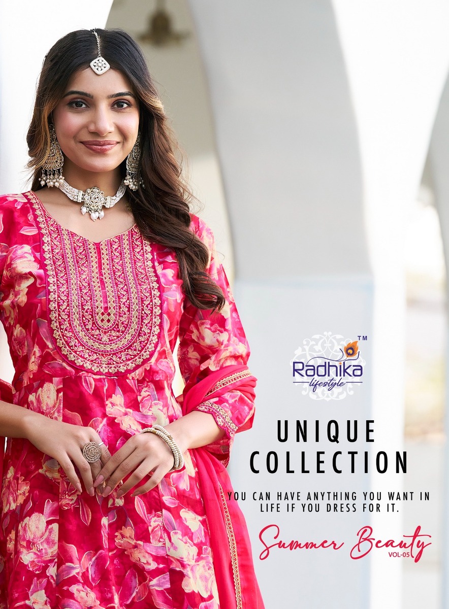 Radhika Lifestyle Summer Beauty Vol 5 Anarkali Suits Catalog collection 9