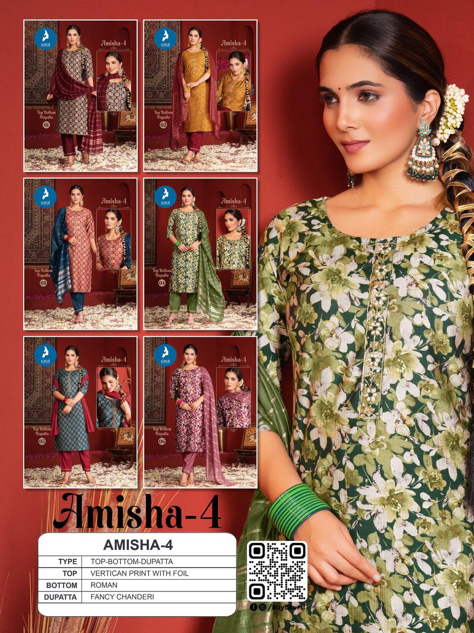 Kaya Kurti Amisha Vol 4 Printed Salwar Kameez Catalog collection 3