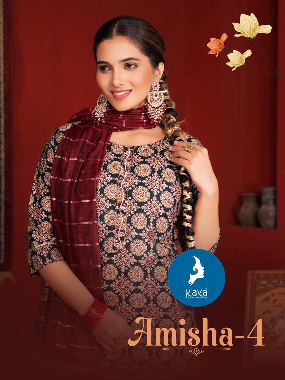 Kaya Kurti Amisha Vol 4 Printed Salwar Kameez Catalog collection 6