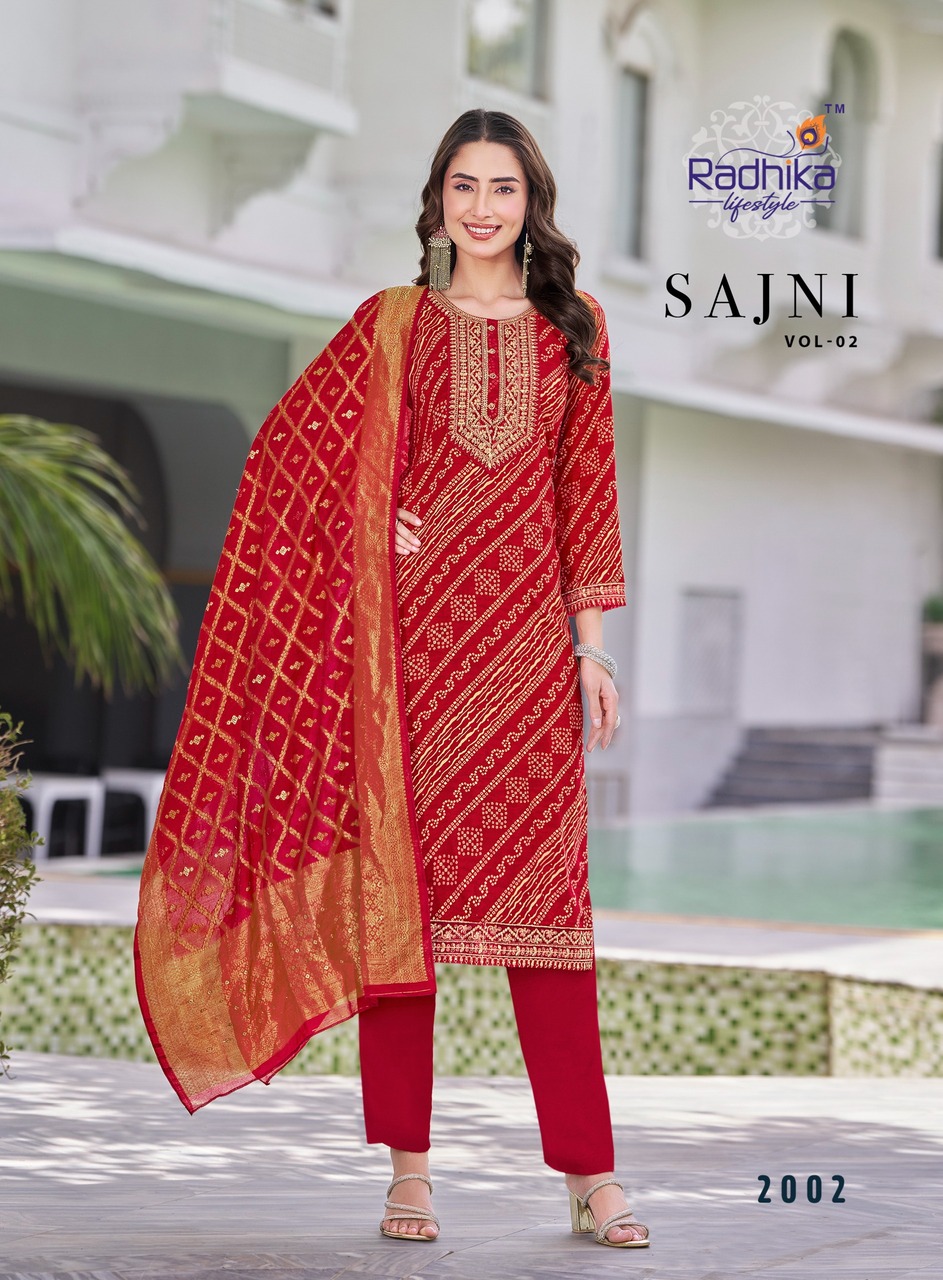 Radhika Lifestyle Sajni Vol 2 Printed Salwar Kameez Catalog collection 17