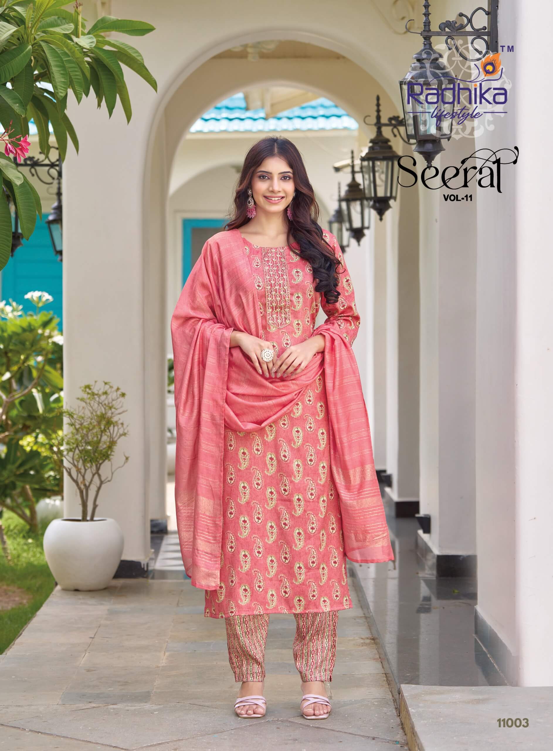 Radhika Lifestyle Seerat 11 Printed Salwar Kameez Catalog collection 19