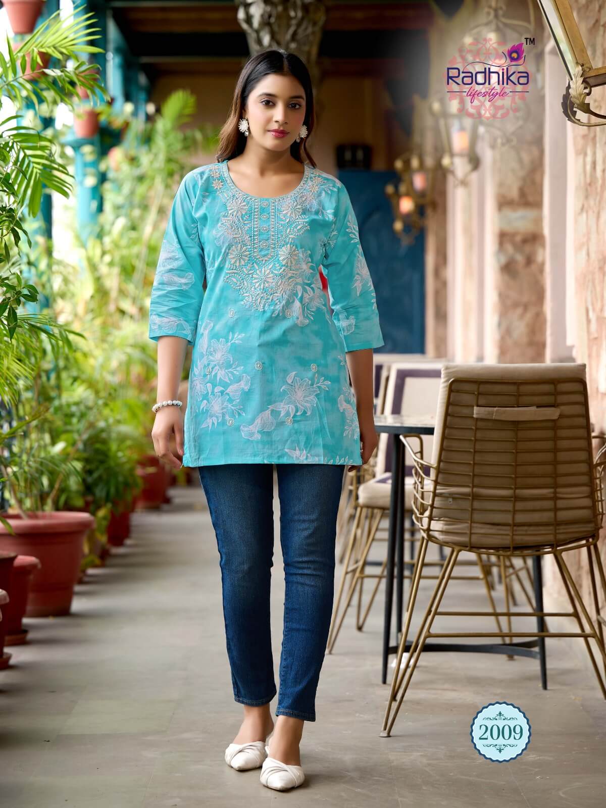 Radhika Lifestyle Summer Shine Vol 2 Cotton Kurtis Catalog collection 9