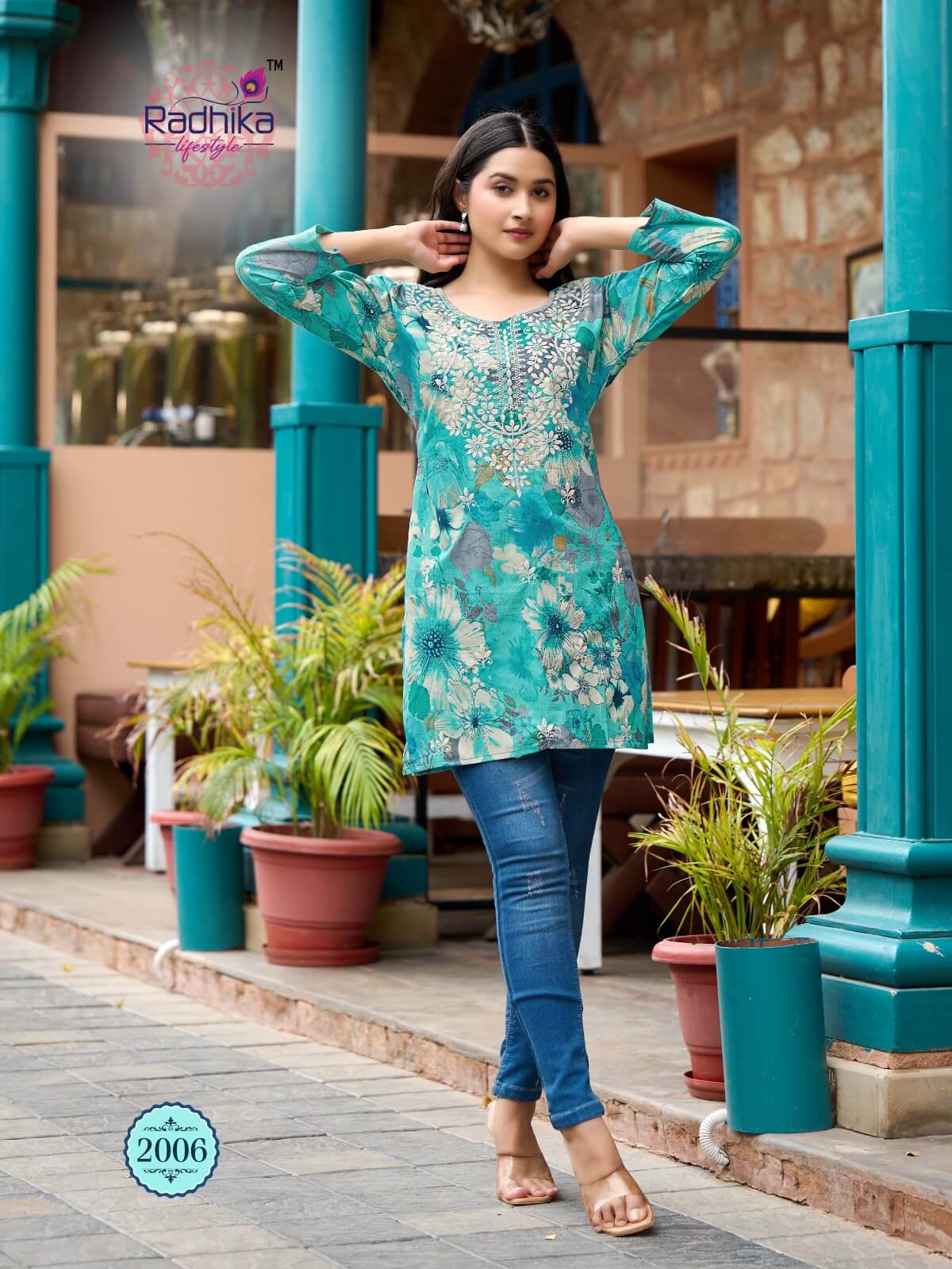 Radhika Lifestyle Summer Shine Vol 2 Cotton Kurtis Catalog collection 14