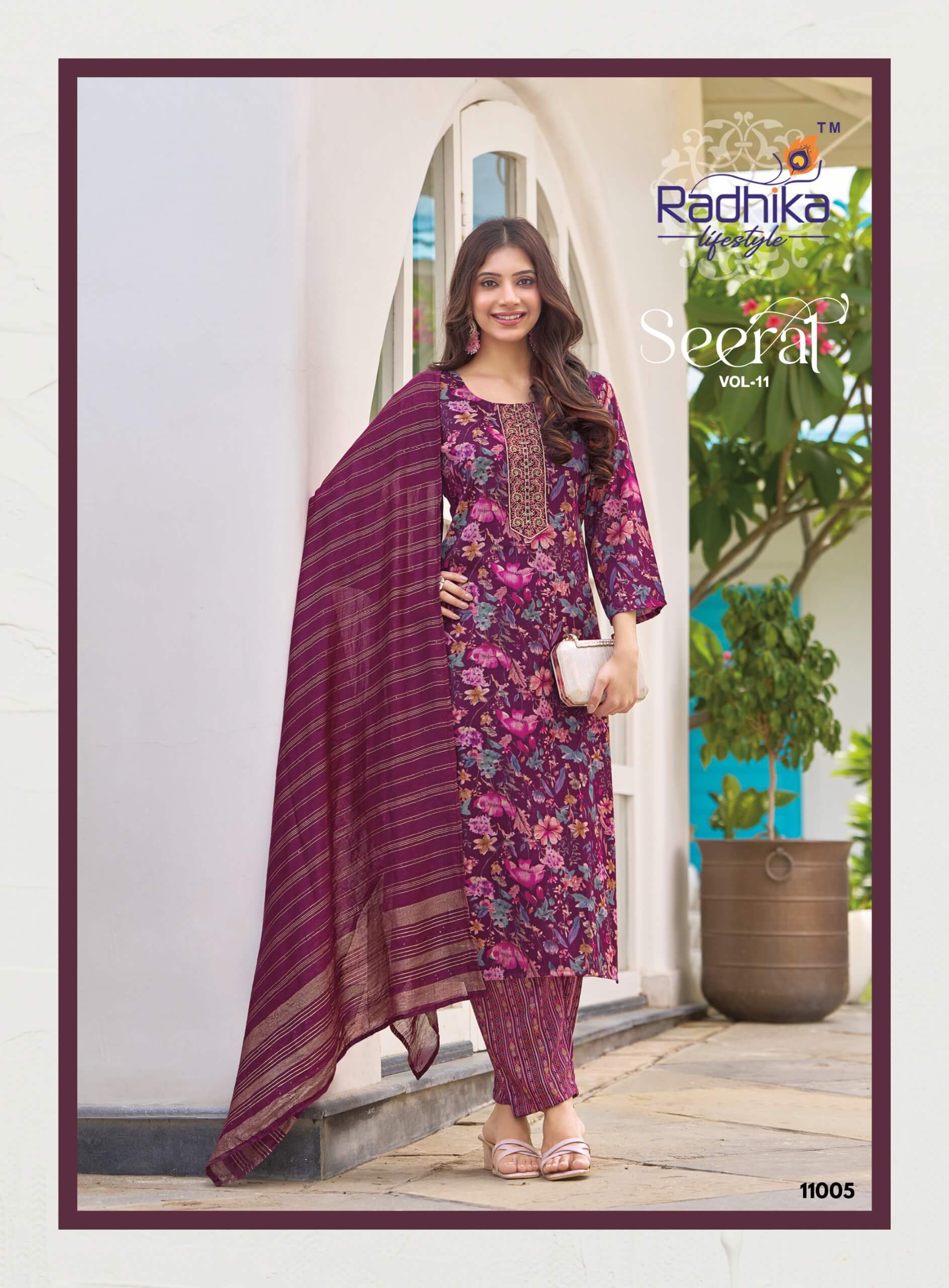 Radhika Lifestyle Seerat 11 Printed Salwar Kameez Catalog collection 15