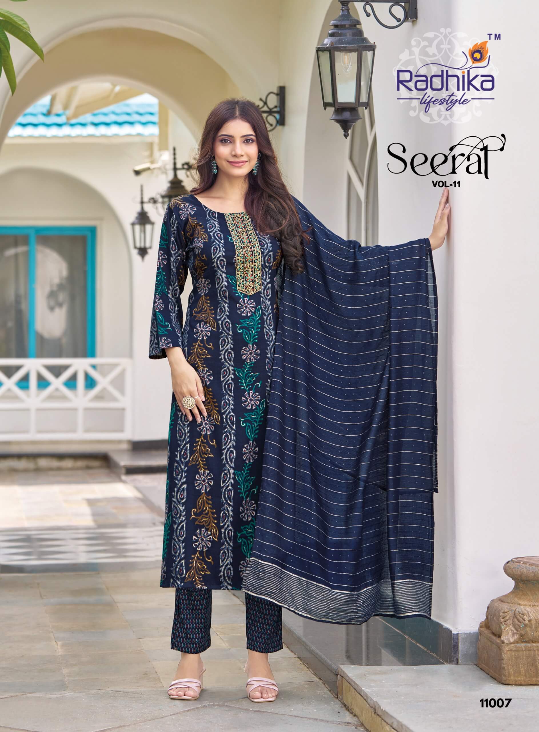 Radhika Lifestyle Seerat 11 Printed Salwar Kameez Catalog collection 1