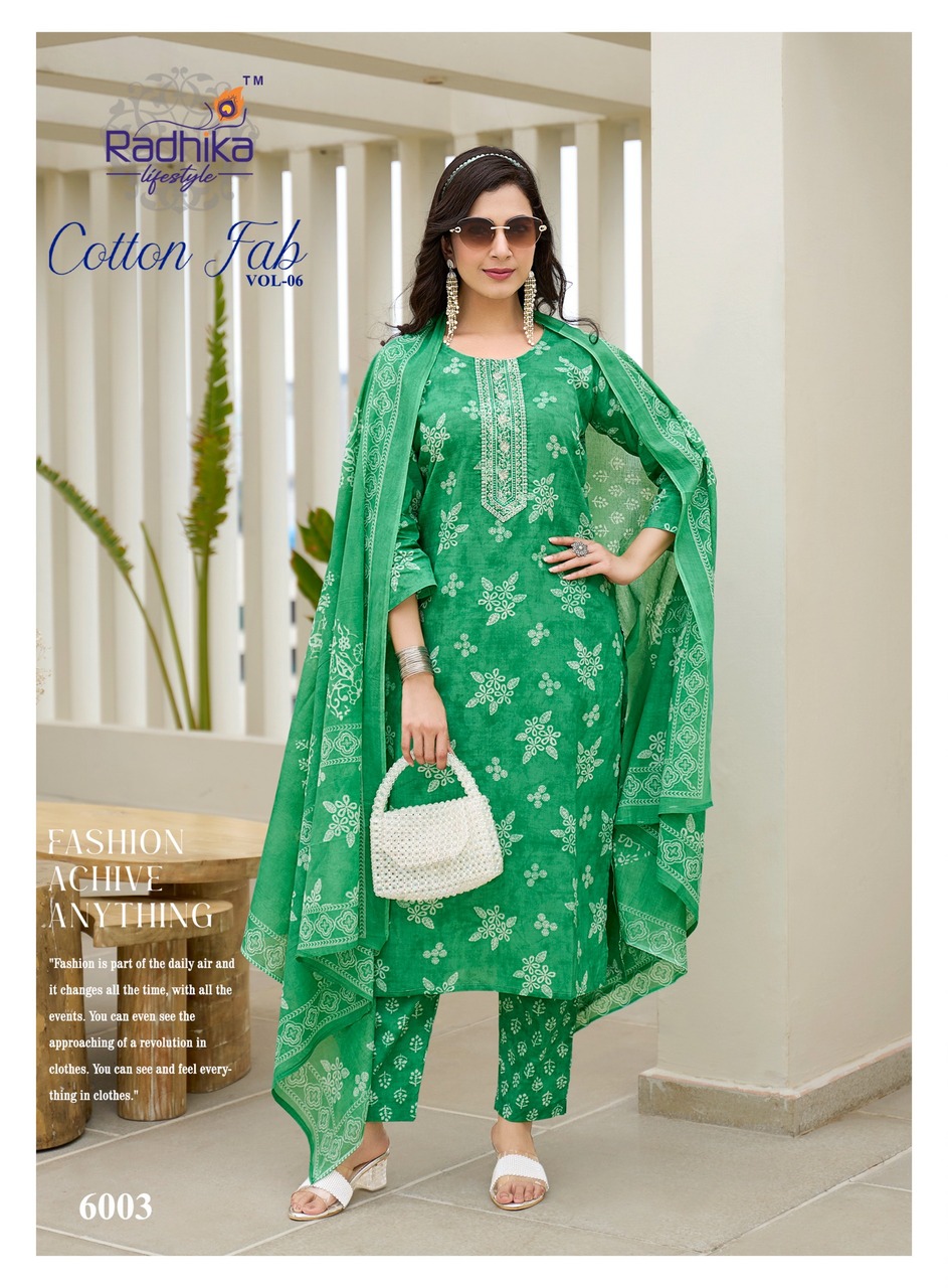 Radhika Lifestyle Cotton Fab 6 Cotton Salwar Kameez Catalog collection 7