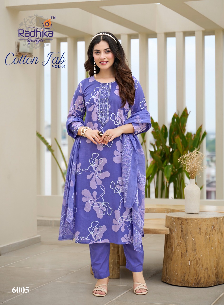 Radhika Lifestyle Cotton Fab 6 Cotton Salwar Kameez Catalog collection 3
