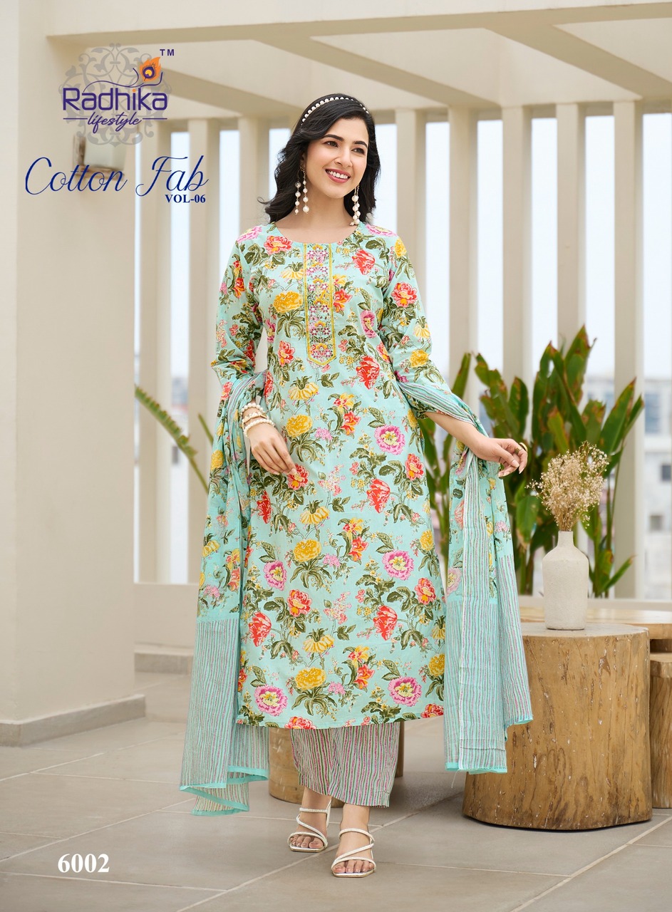 Radhika Lifestyle Cotton Fab 6 Cotton Salwar Kameez Catalog collection 6