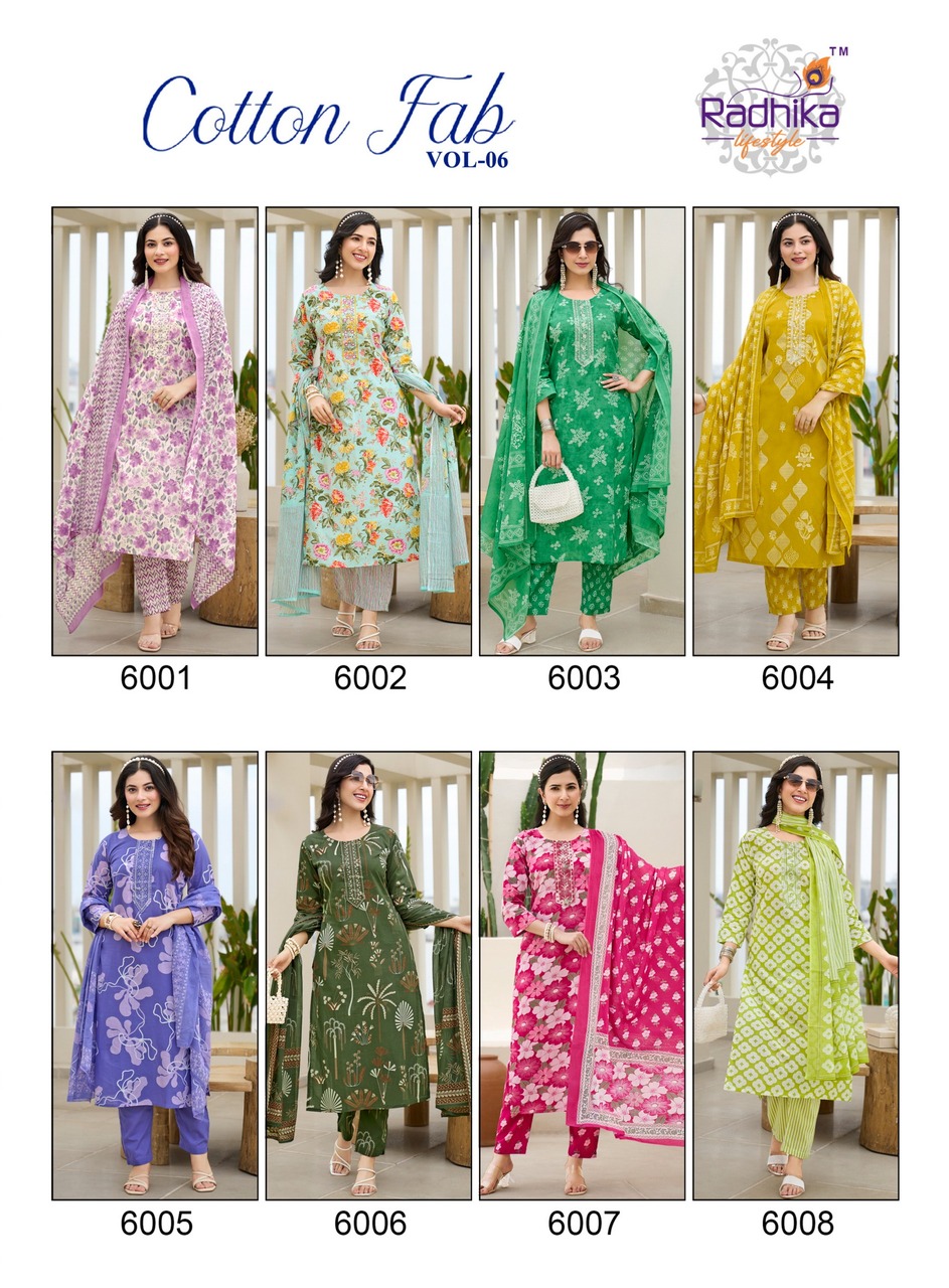 Radhika Lifestyle Cotton Fab 6 Cotton Salwar Kameez Catalog collection 12