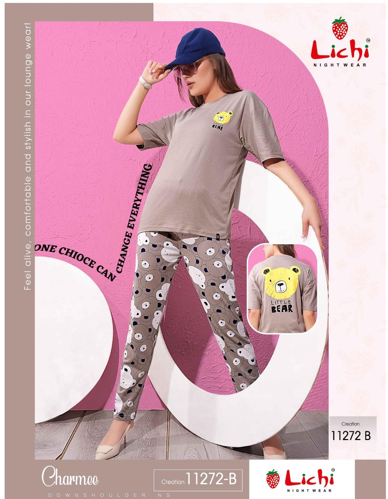 Lichi Charmee Down Shoulder Night Dress Catalog collection 2