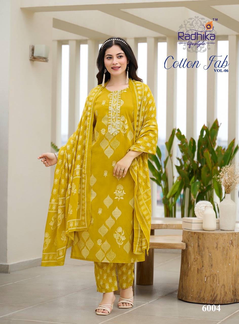 Radhika Lifestyle Cotton Fab 6 Cotton Salwar Kameez Catalog collection 5