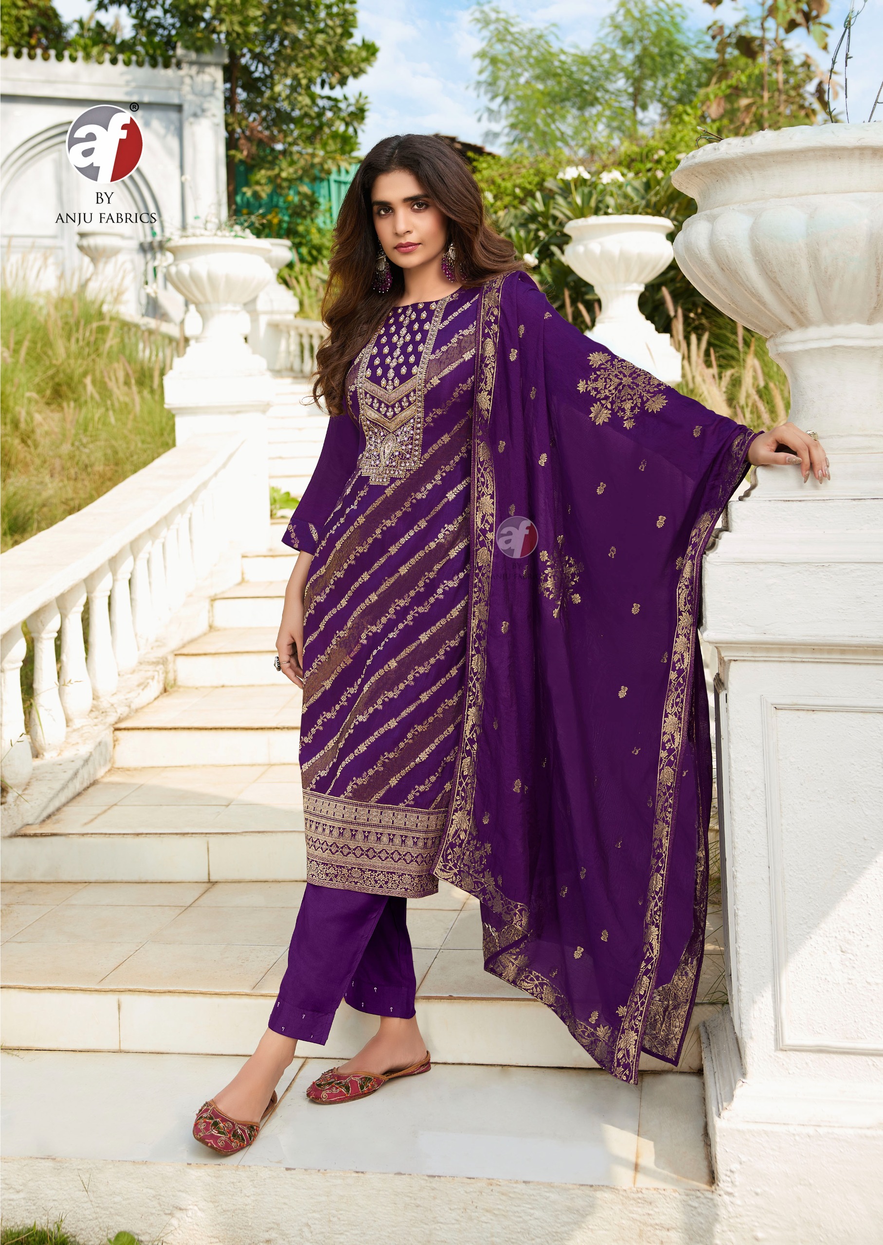 Anju Fabrics Zari Readymade Dress Catalog collection 7