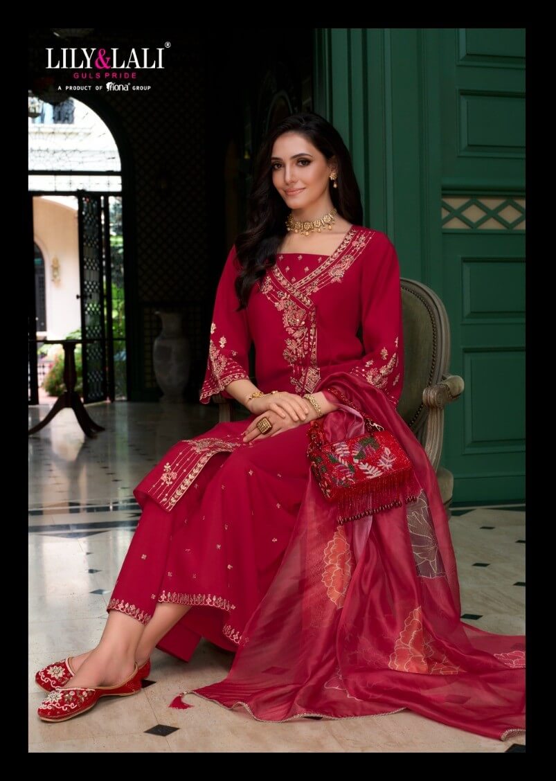 Lily Lali Angrakhha Kurti Palazzo Set With Dupatta Catalog collection 11