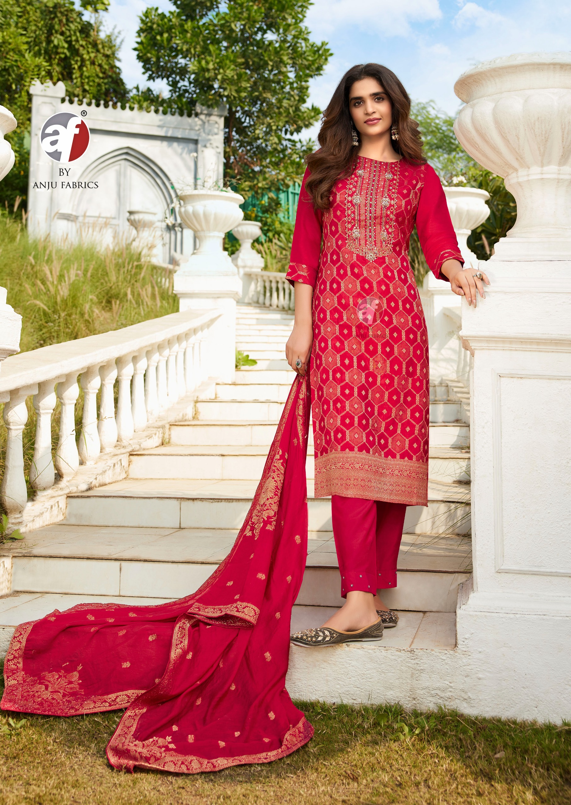 Anju Fabrics Zari Readymade Dress Catalog collection 8