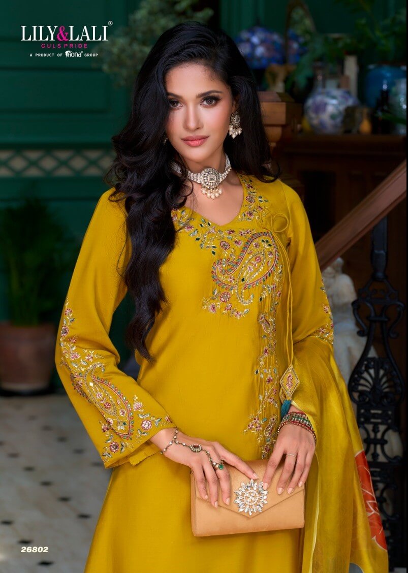 Lily Lali Angrakhha Kurti Palazzo Set With Dupatta Catalog collection 9